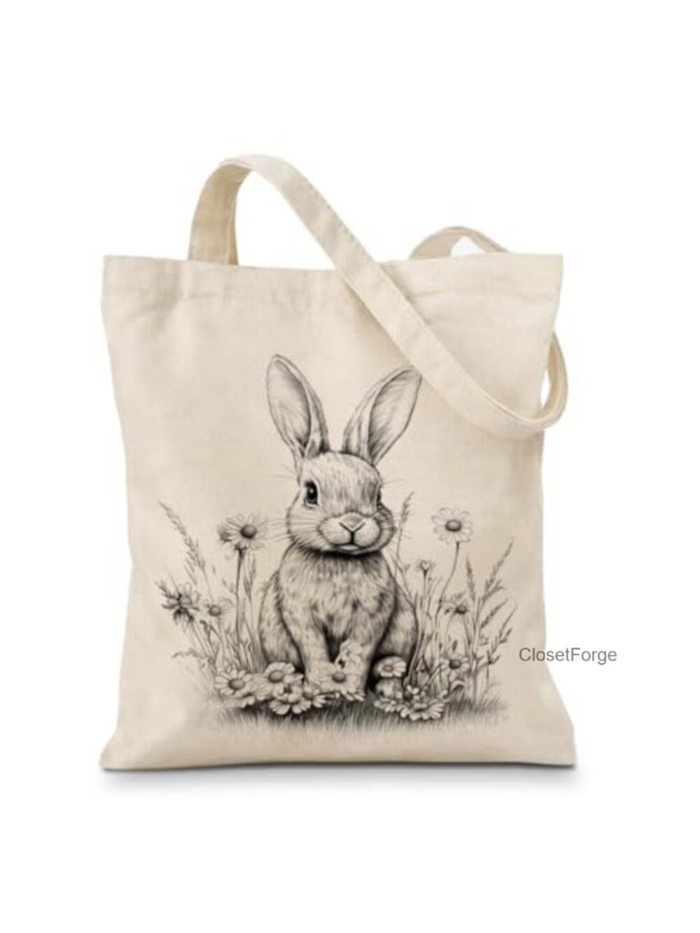 Animal Canvas Tote Bag Heavy Duty Cotton Reusable Shopping Shoulder Bag